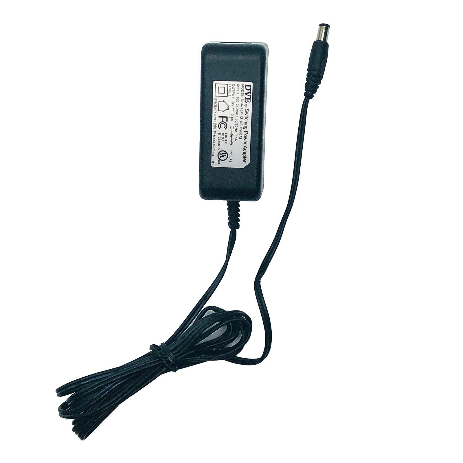 DVE DSA-15P-12 9V 0.8A 7W UL Listed AC DC Switching Power Adapter 090072 US Plug DVE DSA-15P-12 9V 0.8A 7W UL Listed AC DC Switching Power Adapter 090072 US Plug